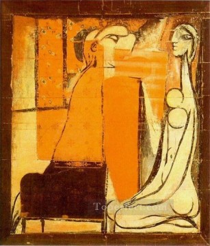 Pablo Picasso Painting - Confidencias Dos mujeres cartón para un tapiz 1934 cubismo Pablo Picasso